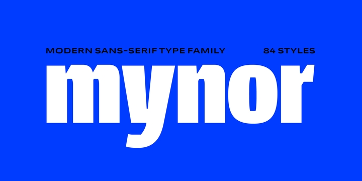 Пример шрифта Mynor #1